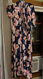 Floral Long Tie Dress