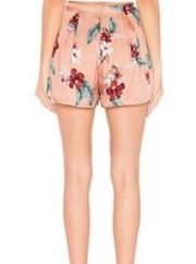 Revolve | Hunter Pink Flowy Tropical Floral Shorts | Size Small