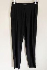 Bobi Black Pants Slouchy Tapered Zip Ankle S