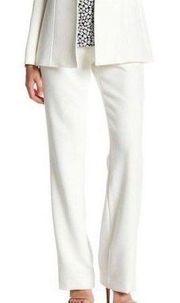 "ANNE KLEIN" IVORY BOOT LEG DRESS CAREER TROUSER PANTS SIZE: 10 NWT