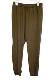 Express Pants Grandmacore Size Small Green Joggers Drawstring Ankle Mid Rise