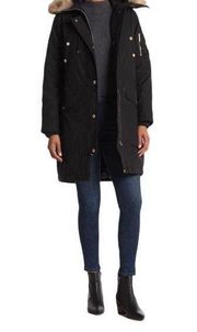 ✨ Missy Faux Fur Down Fill Anorak Winter Puffer Jacket Coat XSmall