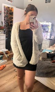 Gray And White Cardigan