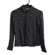 Reformation Womens Small Colorful Polka Dot Button Down Long Sleeve Shirt