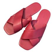 NEW Banana Republic crossover slide flats sandal Red size 8.5