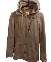 Fossil Hooded Button Down Soft Jacket