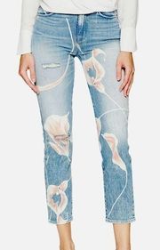 Hudson Zoeey High-Rise Straight-Leg Cropped Dip-Out Jeans