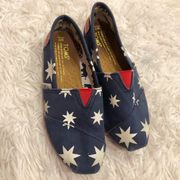 Tom’s Union  British Flag Stars Canvas Shoes Red White Blue 7
