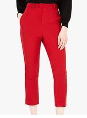 NWT Line + Dot Rosey Cropped Pants Red sz M