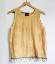 W5 Striped Fringe Tassel Festival Tank Top