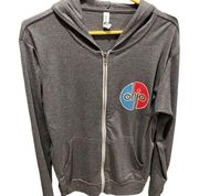 Bella Canvas “Ohio” grey full zip light weight hoodie