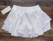 Lululemon Court Rival High Rise Skirt White Size 8 NWT