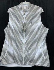 NWT Antigua Womens Gray and White Vest Soft Warm Size XL Extra Large