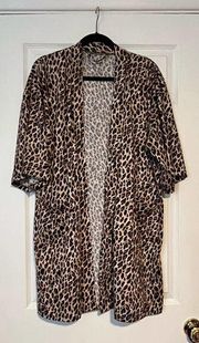 Apt 9 Intimates Leopard Print Robe - Size M