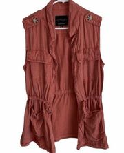 Sanctuary Open Cargo Vest 100% Tencel Size M