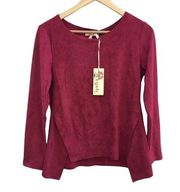 Aryeh Faux Suede Top In Marron Medium