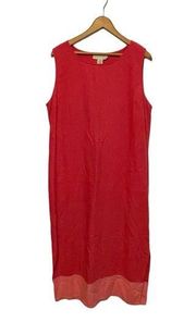 Norton McNaughton Linen Blend Color block Maxi Dress Size XL