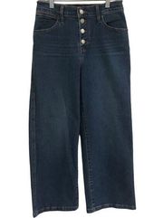 Levi’s  Mile High Cropped Wide Leg button fly denim jeans 26