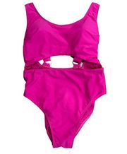 DRAFT Rachel Roy Hot Pink Monokini One Piece Swimsuit Women's US M NWT