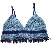 Jasmine & Ginger Blue Fringe Bralette