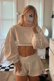 balloon sleeve cropped top