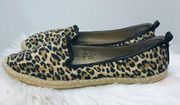 Cliffs By White Mountain Cheetah Print Espadrille Flats 8.5