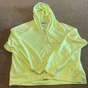 Soul Cycle Women’s Neon Yellow Sparkle Zip Up Sweatshirt