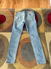 American Eagle Super Stretch Light Wash Jegging Skinny Jeans Size 6 Regular