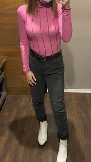 Pink Turtleneck