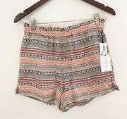 1. State Frayed Tweed Shorts Gypsy Night Woven Multi color Women’s Size S New