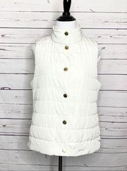 Michael Kors White Snap Button Puffer Vest Women’s Size Small