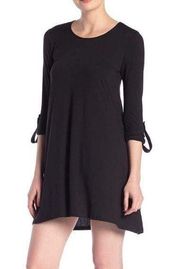 NWT Love, Fire Black Swing Dress Loose Slub Jersey