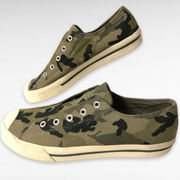 RALPH LAUREN: Brena Green Camo Slip-On Casual Sneaker, No Laces, 8.5