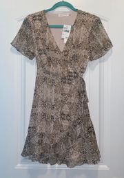 Nordstrom  Snake Print Wrap Dress