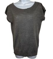 FINAL PRICE The Limited Wool Blend Steel Gray Cap Sleeve Top Sweater NWOT Size M