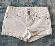 Candie's White Denim Cuffed Shorts Junior's 3