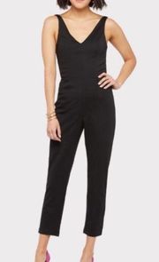 Evereve A New York Double V-Neck Black Jumpsuit Sz Small NWT