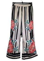 Flying Tomato Women's High Waist Wide Leg Floral Pants Size M