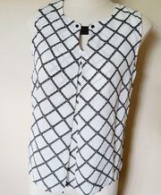 Versace 19.69 italia lattice print blouse size sma