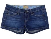 Paige Size 25 Dark Wash Denim Shorts with Summer Fabric Waist