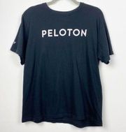 PELOTON Cycle Black 100 Century Club T-Shirt Short Sleeve Athletic Tee Large L