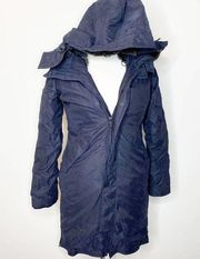 Aritzia TNA Chamonix Black Sheerling Lined Parka Small