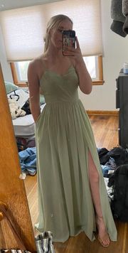 Sage Green Prom/bridesmaid Dress 