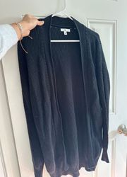 Long Black Knit Cardigan