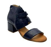 Miz Mooz NEW Leather Heeled Sandals Midnight Blue Size 40