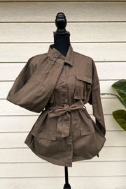 belted utility jacket, size L, New