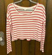 Forever 21 Red Stripped Shirt Women’s Medium