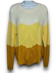 VENUS KNIT COLORBLOCK SWEATER - Size M