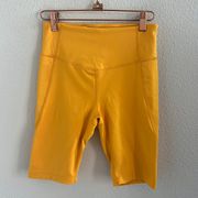 Zella  7.5" Inseam Bike Biker Short Longline Active Short Golden Mustard Small