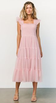 NWT pink smocked tulle dress